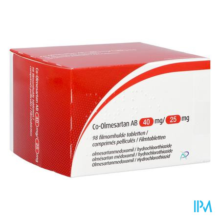 Co-olmesartan Ab 40mg/25,0mg Filmomh Tabl 98