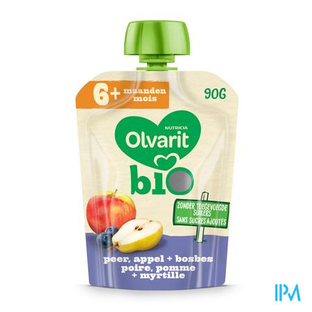 Olvarit Bio Peer Appel Bosbes 6m 90g