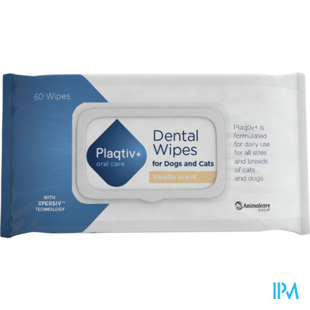 Plactiv+ Oral Care Wipes Vanilla 60