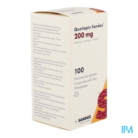 Quetiapin Sandoz 200mg Pot Filmomh Tabl 100