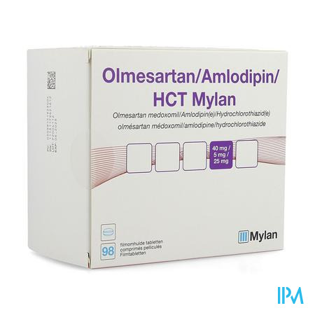 Olmesartan/amlodip/hct Viatris 40/5/25 Filmtabl 98