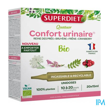 Superdiet Unidose 4 Comfort Urinewegen Bio 20x15ml