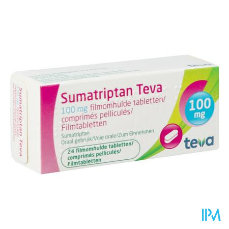 Sumatriptan Teva 100mg Filmomh Tabl 24 X 100mg