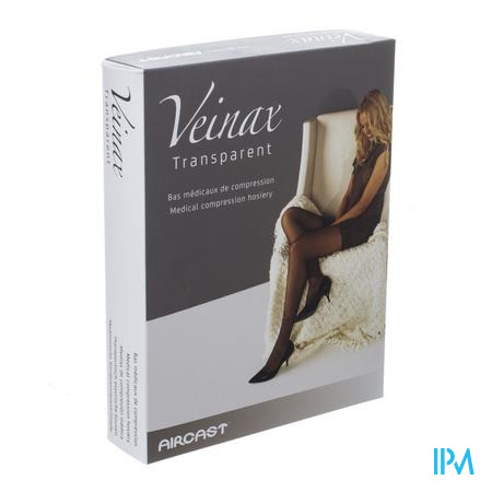 Veinax Kniekous Transparant 2 Lang Zwart Maat 2