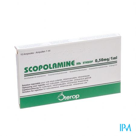 Scopolamine Hbr Amp 10x0,50mg/1ml