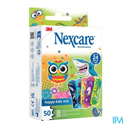 Nexcare 3m Happy Kids Mix Pans 50 N3-50-2p