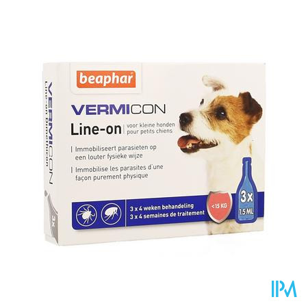 Beaphar Vermicon Line-on Kleine Hond 3x1,5ml