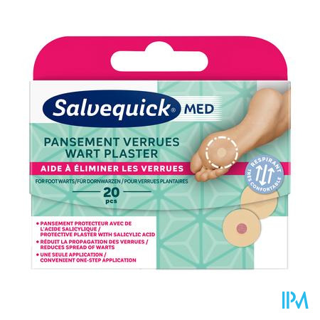 Salvequickmed Verrues Pansements 20