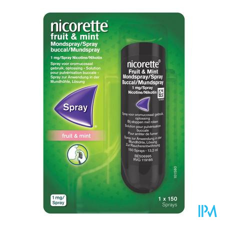 Nicorette® Fruit & Mint mondspray 1mg/spray (150 sprays)