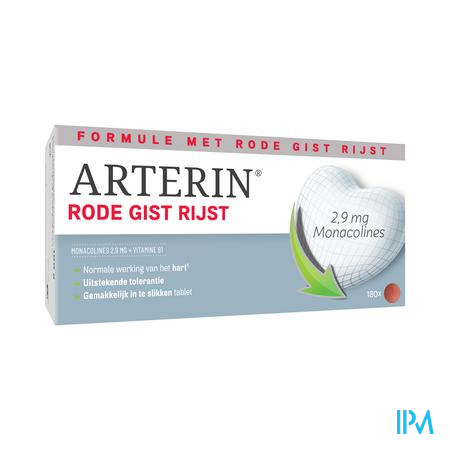 Arterin Rode Gist Rijst Comp 180