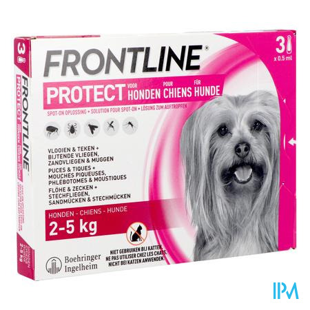 Frontline Protect Spot On Sol Chien 2-5kg Pipet 3