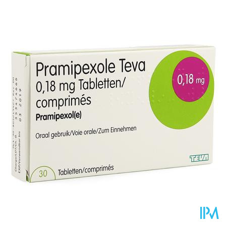 Pramipexole Teva 0,18mg Tabl 30