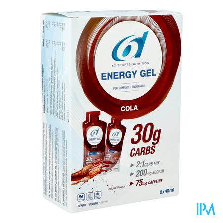 6d Sixd Energy + Caffeine Gel Cola 6x40ml