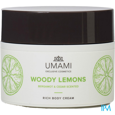 Umami Woody Lemons Bergamot&ceder Body Cream 250ml