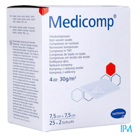 Medicomp Cp Ster 4pl 7,5x7,5cm 30g 25x2