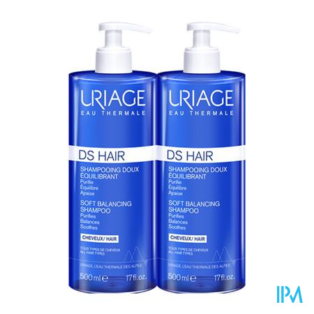 Uriage Ds Hair Sh Doux Equilibrant 2x500ml Promo