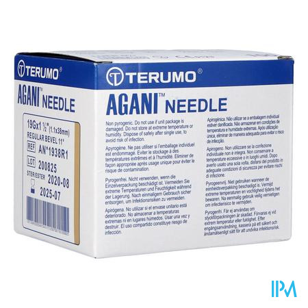 Terumo Naald Agani 19g 1 1/2 Rb Ivoor 100