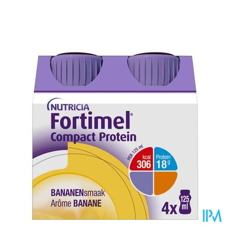 Fortimel Compact Protein Banane Bouteilles 4x125 ml