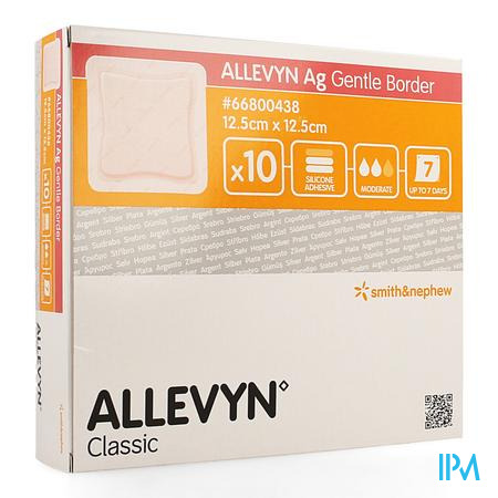 Allevyn Ag Verband Klevend Silic. 12,5x12,5cm 10