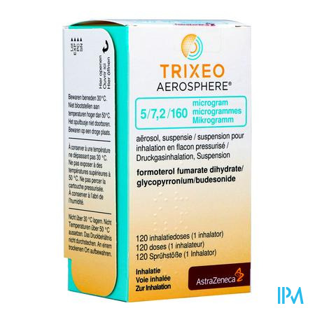 Trixeo Aerosphere 5/7,2/160mcg Susp Inh. Fl 1x120d