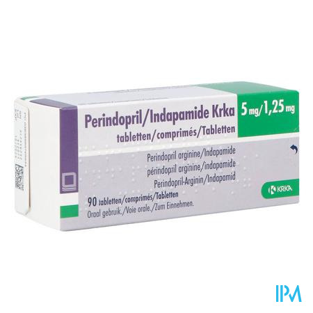 Perindopril/indapamide Krka 5mg/1,25mg Tabl 90