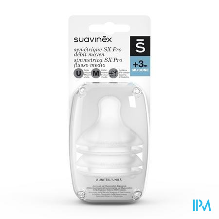 Suavinex Teats Teat Silic. Round Medium Flow 3