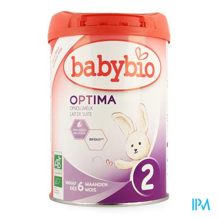 Babybio Optima 2 Lait Suite Bio Bifidus +6m 900g