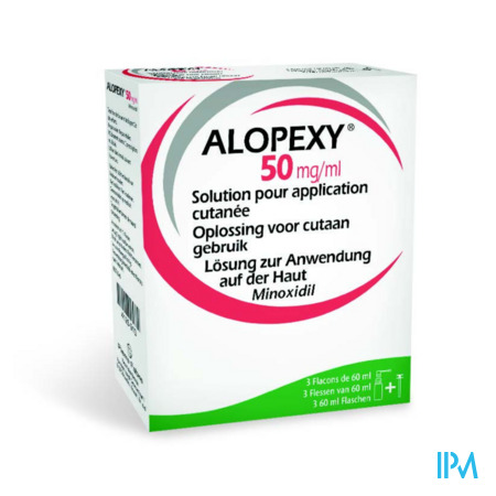 Alopexy 50mg/ml Sol Application Cutanee Fl 3x60ml