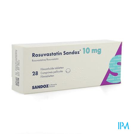 Rosuvastatin Sandoz 10mg Film.tabl 28 Opa/alu/pvc