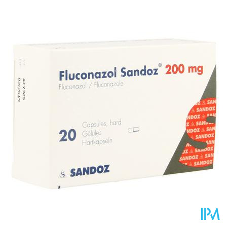 Fluconazole Sandoz 200mg Pi Pharma Caps 20 Pip