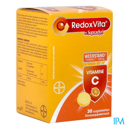 Redoxvita 500mg Orange Comp A Sucer 30