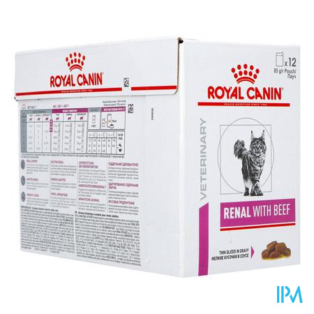 Royal Canin Cat Renal Beef Pouch Wet 12x85g