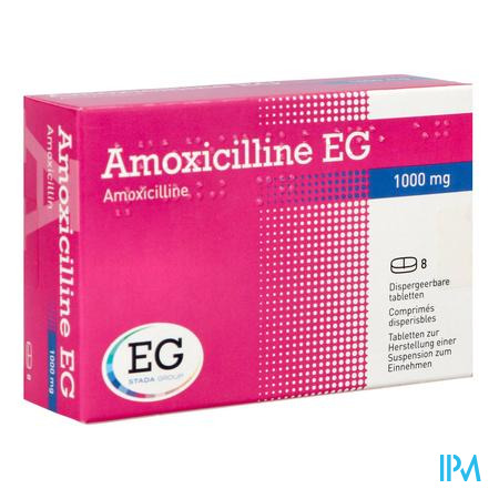 Amoxicilline EG 1000Mg Comp Disp.  8X1000Mg