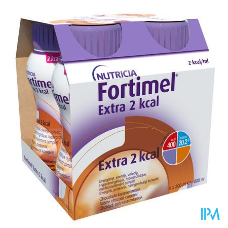 Fortimel Extra 2kcal Chocolat Caramel 4x200ml