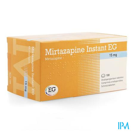 Mirtazapine EG Instant 15 Mg Orodisp Tabl 100