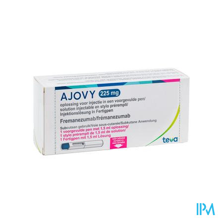 Ajovy 225mg Opl Inj Voorgevulde Pen 1