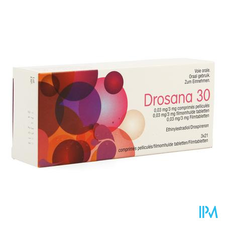 Drosana 30 0,03mg/3mg Comp Pell 3 X 21