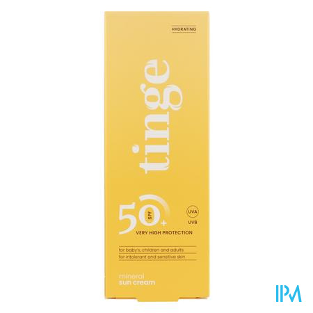 Tinge Creme Solaire Minerale Spf50+ Tube 100ml