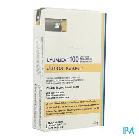 Lyumjev 100ie/ml Junior Kwikpen Opl Inj Pen 5x3ml