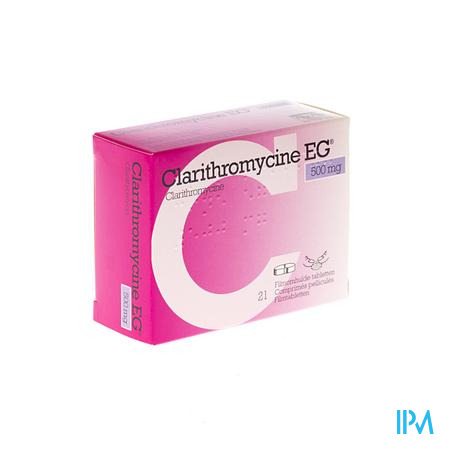 Clarithromycine EG Comp 21X500Mg