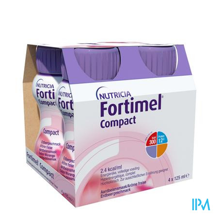 Fortimel Compact Fraise Bouteilles 4x125 ml