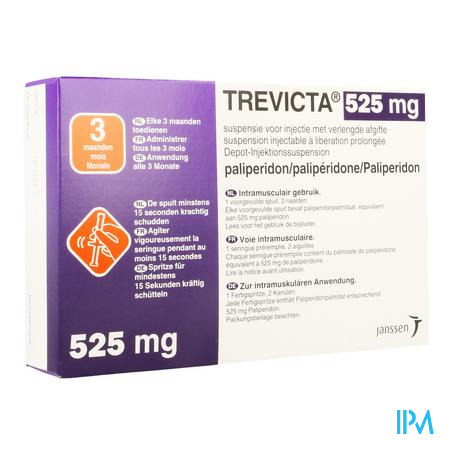 Trevicta 525mg Verl.afgifte Voorgev.spuit 1+2 Nld