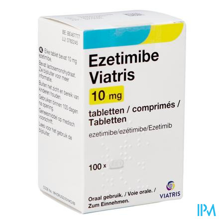 Ezetimibe Viatris 10mg Comp 100