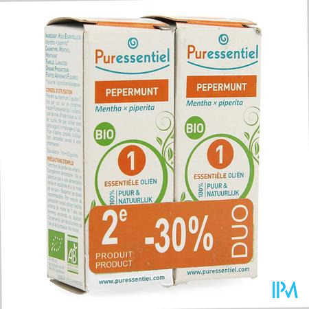 Puressentiel Eo Pepermunt Bio 2x10ml