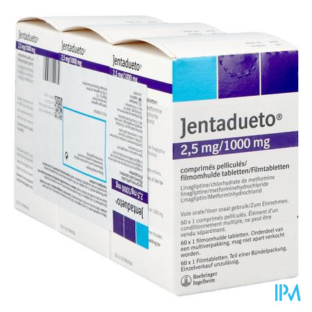 Jentadueto 2,5mg/1000mg Film Tabl 180 (2x90)