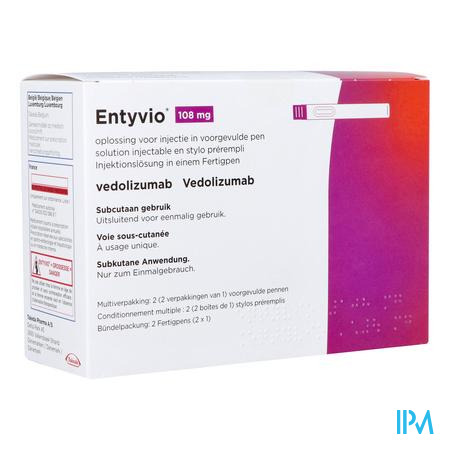 Entyvio 108mg Sol Inj Voorgevulde Pen 2