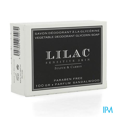 Lilac Savon Deodorant Glycerine Sulf.&charbon 100g