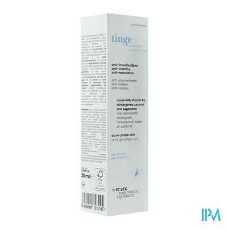 Tinge Acne Spot Correctie Gel Tube 20ml