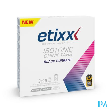 Etixx Isotonic Blackcurrant Bruistabl 3x10