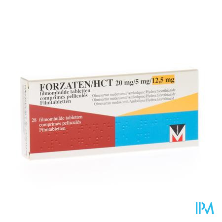 Forzaten/hct 20mg/ 5mg/12,5mg Filmomh Tabl 28